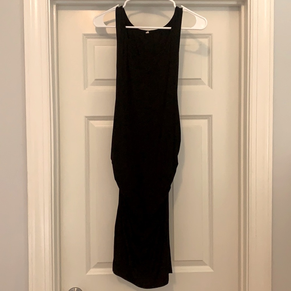 Maternity black bodycon dress